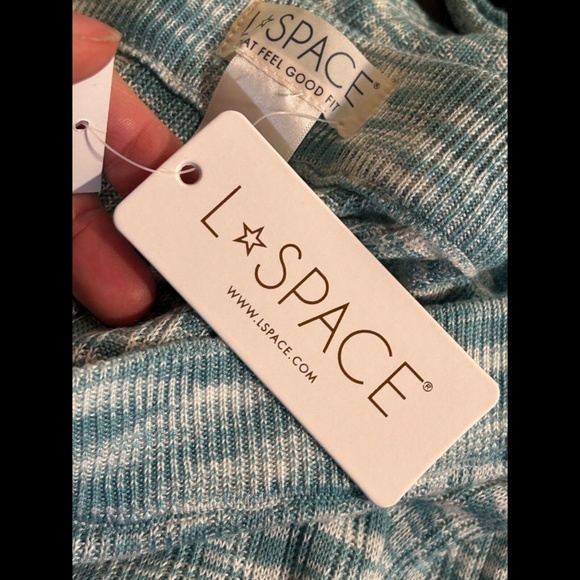 L*Space Zephyr Knit Midi Skirt & Zephyr Wrap Top Poolside/Blue Size L - Picture 12 of 14